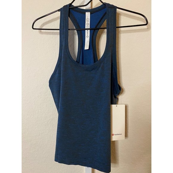 New Lululemon Swiftly Tech Racerback 2.0 *Race Wild Bluebell/Graphite Grey Sz 8 - Picture 2 of 7